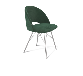 Обеденный стул SHT-ST34 / SHT-S37 (лиственно-зеленый/хром лак) в Магадане