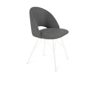 Обеденный стул SHT-ST34 / SHT-S37 (платиново-серый/белый муар) в Магадане - предосмотр