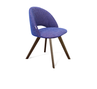 Обеденный стул SHT-ST34 / SHT-S39 (синий мираж/темный орех) в Магадане