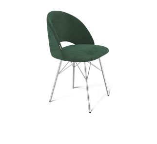 Обеденный стул SHT-ST34 / SHT-S64 (лиственно-зеленый/хром лак) в Магадане