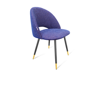 Обеденный стул SHT-ST34 / SHT-S95-1 (синий мираж/черный муар/золото) в Магадане