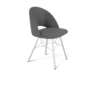 Обеденный стул SHT-ST34 / SHT-S100 (платиново-серый/хром лак) в Магадане