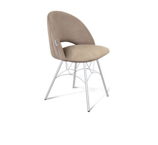 Обеденный стул SHT-ST34-1 / SHT-S100 (латте/хром лак) в Магадане