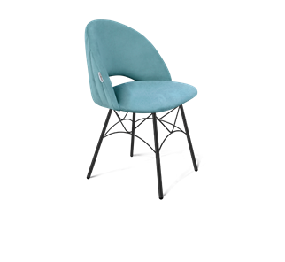 Обеденный стул SHT-ST34-1 / SHT-S107 (голубая пастель/черный муар) в Магадане - предосмотр