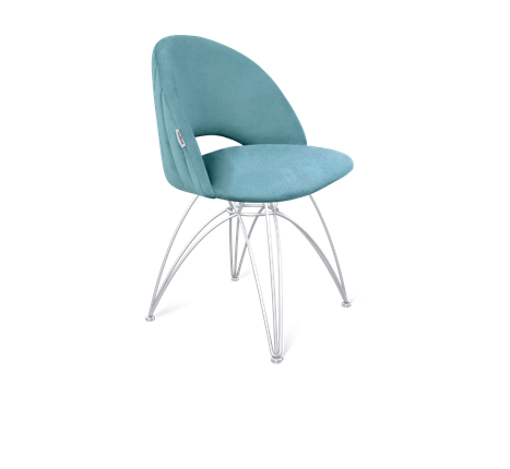 Обеденный стул SHT-ST34-1 / SHT-S112 (голубая пастель/хром лак) в Магадане - изображение