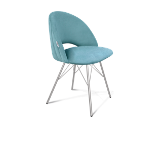 Обеденный стул SHT-ST34-1 / SHT-S37 (голубая пастель/хром лак) в Магадане