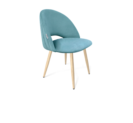 Обеденный стул SHT-ST34-1 / SHT-S95-W (голубая пастель/розрачный лак/черный муар) в Магадане - изображение