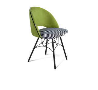 Обеденный стул SHT-ST34-3 / SHT-S100 (оливковый/гусиная лапка/черный муар) в Магадане - предосмотр