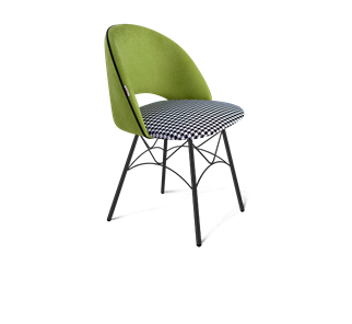 Обеденный стул SHT-ST34-3 / SHT-S107 (оливковый/гусиная лапка/черный муар) в Магадане - предосмотр