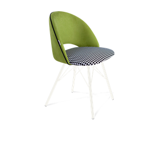 Обеденный стул SHT-ST34-3 / SHT-S37 (оливковый/гусиная лапка/белый муар) в Магадане