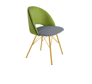 Обеденный стул SHT-ST34-3 / SHT-S37 (оливковый/гусиная лапка/золото) в Магадане - предосмотр