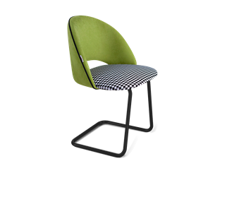 Обеденный стул SHT-ST34-3 / SHT-S45-1 (оливковый/гусиная лапка/черный муар) в Магадане