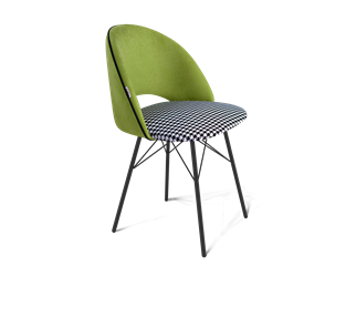 Обеденный стул SHT-ST34-3 / SHT-S64 (оливковый/гусиная лапка/черный муар) в Магадане - предосмотр