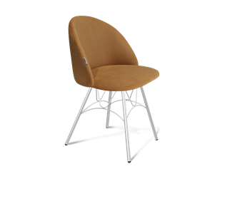 Обеденный стул SHT-ST35 / SHT-S100 (горчичный/хром лак) в Магадане - предосмотр