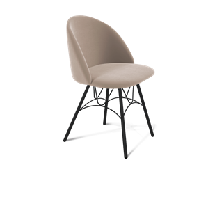 Обеденный стул SHT-ST35 / SHT-S100 (латте/черный муар) в Магадане