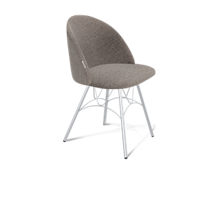 Обеденный стул SHT-ST35 / SHT-S100 (тростниковый сахар/хром лак) в Магадане