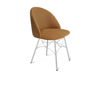 Обеденный стул SHT-ST35 / SHT-S107 (горчичный/хром лак) в Магадане