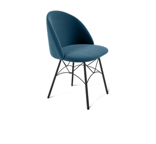 Обеденный стул SHT-ST35 / SHT-S107 (тихий океан/черный муар) в Магадане