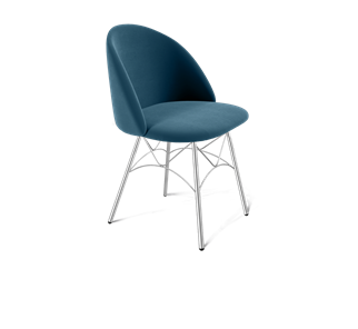 Обеденный стул SHT-ST35 / SHT-S107 (тихий океан/хром лак) в Магадане
