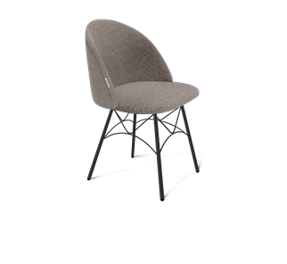 Обеденный стул SHT-ST35 / SHT-S107 (тростниковый сахар/черный муар) в Магадане