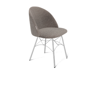 Обеденный стул SHT-ST35 / SHT-S107 (тростниковый сахар/хром лак) в Магадане