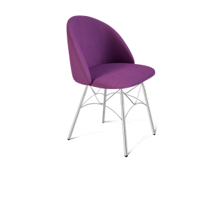 Обеденный стул SHT-ST35 / SHT-S107 (ягодное варенье/хром лак) в Магадане