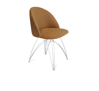Обеденный стул SHT-ST35 / SHT-S112 (горчичный/хром лак) в Магадане