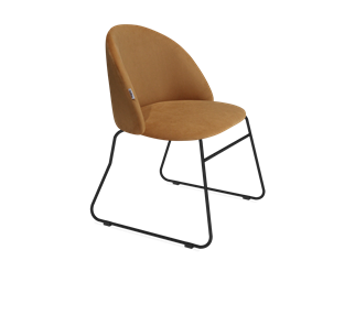 Обеденный стул SHT-ST35 / SHT-S167 (горчичный/черный муар) в Магадане