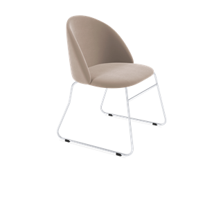 Обеденный стул SHT-ST35 / SHT-S167 (латте/хром лак) в Магадане