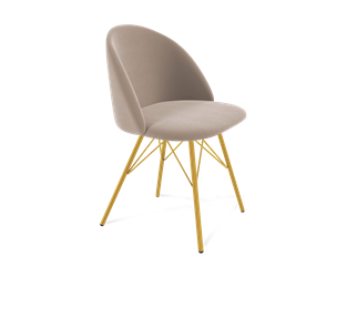 Обеденный стул SHT-ST35 / SHT-S37 (латте/золото) в Магадане