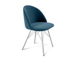 Обеденный стул SHT-ST35 / SHT-S37 (тихий океан/хром лак) в Магадане