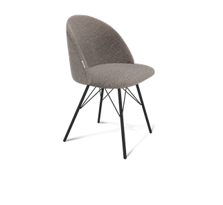 Обеденный стул SHT-ST35 / SHT-S37 (тростниковый сахар/черный муар) в Магадане - предосмотр