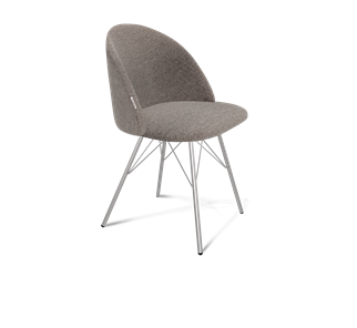 Обеденный стул SHT-ST35 / SHT-S37 (тростниковый сахар/хром лак) в Магадане