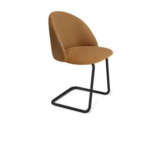 Обеденный стул SHT-ST35 / SHT-S45-1 (горчичный/черный муар) в Магадане