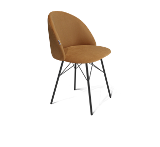 Обеденный стул SHT-ST35 / SHT-S64 (горчичный/черный муар) в Магадане - предосмотр