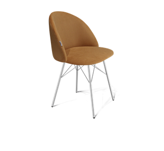 Обеденный стул SHT-ST35 / SHT-S64 (горчичный/хром лак) в Магадане - предосмотр