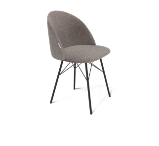 Обеденный стул SHT-ST35 / SHT-S64 (тростниковый сахар/черный муар) в Магадане - предосмотр