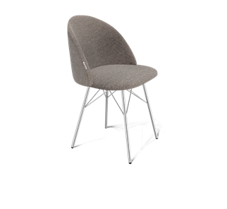 Обеденный стул SHT-ST35 / SHT-S64 (тростниковый сахар/хром лак) в Магадане