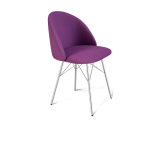 Обеденный стул SHT-ST35 / SHT-S64 (ягодное варенье/хром лак) в Магадане