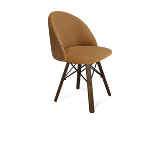Обеденный стул SHT-ST35 / SHT-S70 (горчичный/темный орех/черный муар) в Магадане