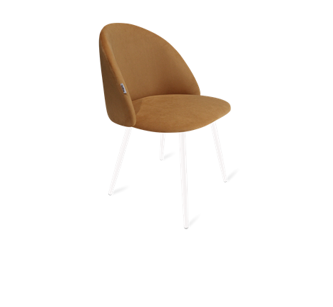 Обеденный стул SHT-ST35 / SHT-S95-1 (горчичный/белый муар) в Магадане - изображение