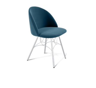 Обеденный стул SHT-ST35 / SHT-S100 (тихий океан/хром лак) в Магадане