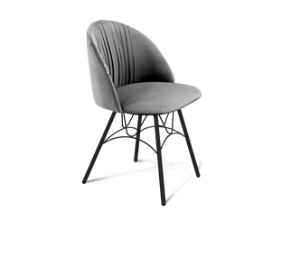 Обеденный стул SHT-ST35-1 / SHT-S100 (угольно-серый/черный муар) в Магадане