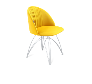 Обеденный стул SHT-ST35-1 / SHT-S112 (имперский жёлтый/хром лак) в Магадане