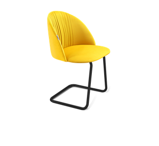 Обеденный стул SHT-ST35-1 / SHT-S45-1 (имперский жёлтый/черный муар) в Магадане
