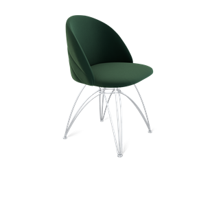 Обеденный стул SHT-ST35-2 / SHT-S112 (лиственно-зеленый/хром лак) в Магадане