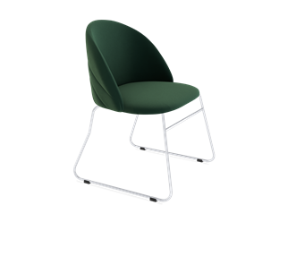 Обеденный стул SHT-ST35-2 / SHT-S167 (лиственно-зеленый/хром лак) в Магадане