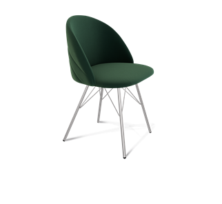 Обеденный стул SHT-ST35-2 / SHT-S37 (лиственно-зеленый/хром лак) в Магадане - предосмотр