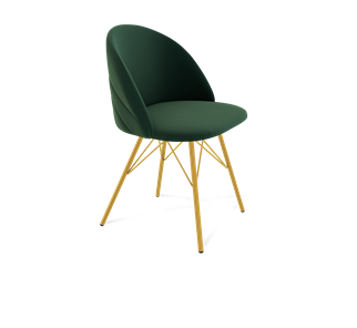Обеденный стул SHT-ST35-2 / SHT-S37 (лиственно-зеленый/золото) в Магадане