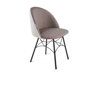 Обеденный стул SHT-ST35-3 / SHT-S107 (тростниковый сахар/зефирный/черный муар) в Магадане